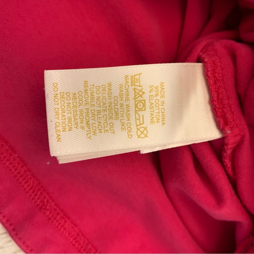Kate Spade Glitter Explanation Point Pink Long Sleeve Tee with Keyhole Back - Picture 5 of 6